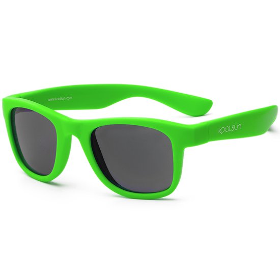 KOOLSUN® Wave - kinder zonnebril - Neon Groen - 1-5 jaar - UV400 Categorie 3