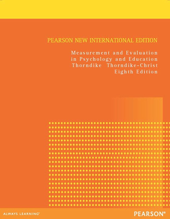 Measurement And Evaluation In Psychology And Education - cover