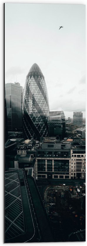 Dibond - Uitzicht van een Stad - Verenigd Koninkrijk - 30x90 cm Foto op Aluminium (Wanddecoratie van metaal)