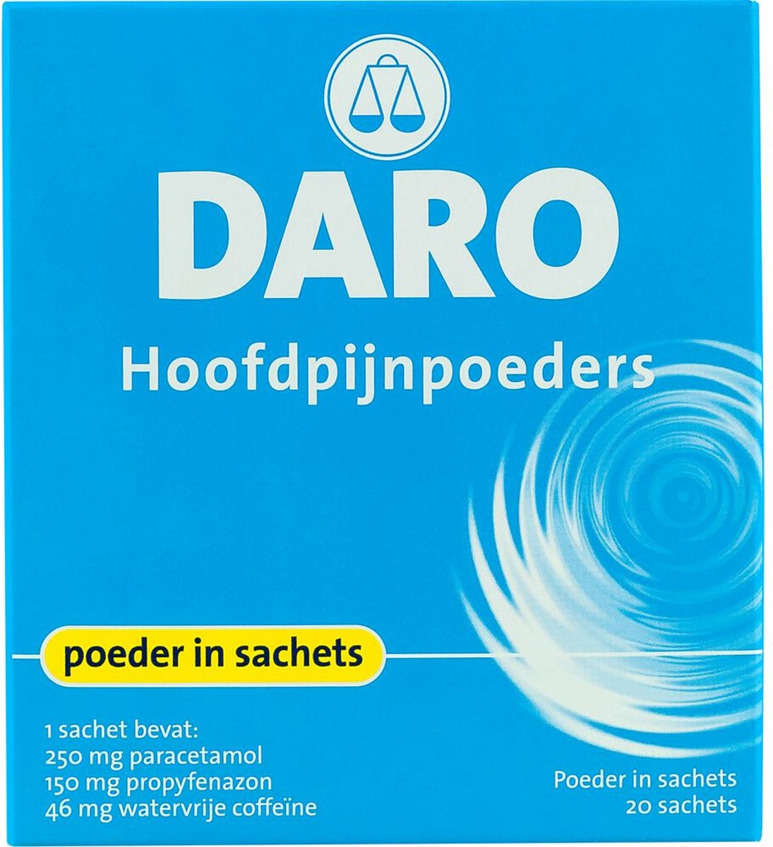 Goedkoopste Daro Hoofdpijnpoeder - 2 x 20 sachets