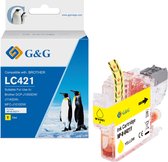 G&G Huismerk Inktcartridge LC421 Alternatief voor Brother LC-421 - geel