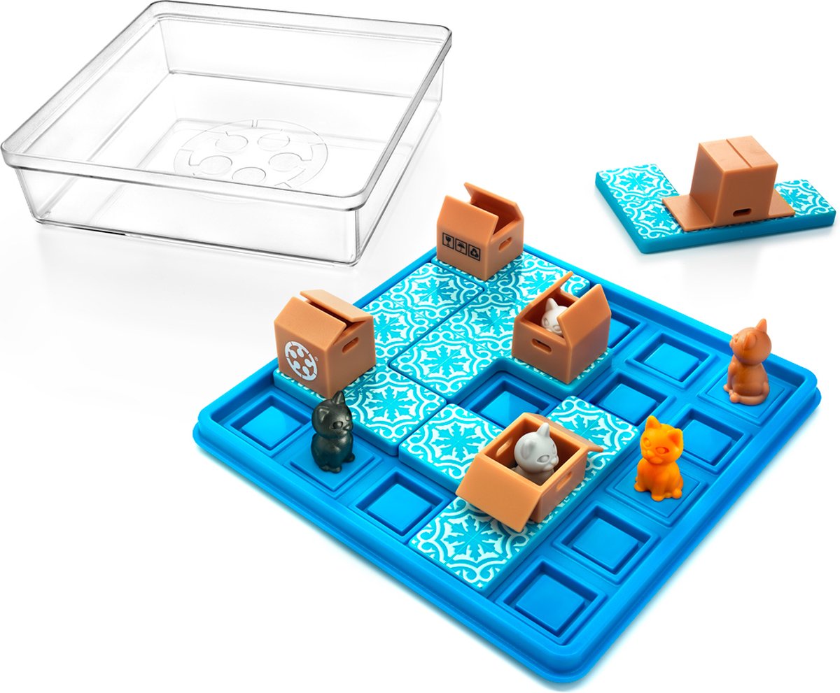 SmartGames Cats & Boxes - Logisch Denkspel - 60 Poezelige Uitdagingen - Compact Solospel voor Kinderen & Volwassenen - Vanaf 7 Jaar — cadeau in Spellen & Speelgoed - foto 7