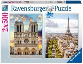 Puzzel Ravensburger Paris & Notre Dame 2 x 500 Onderdelen