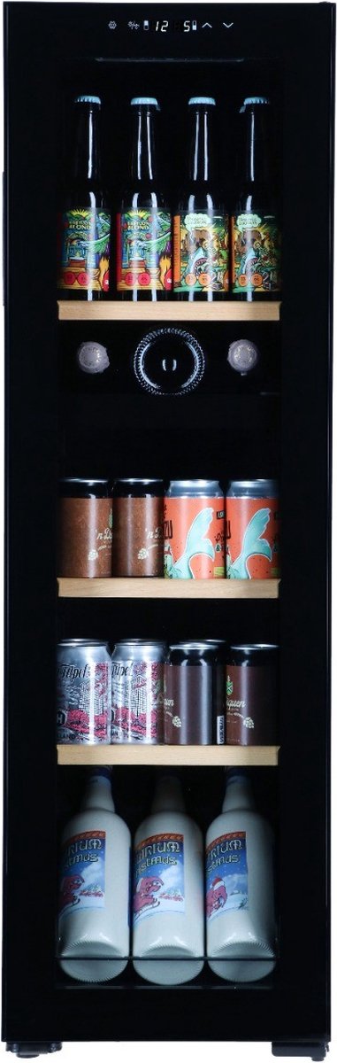 Bierkoelkast Portland - vol glazen deur - 72 flessen - Koelkast horeca - Bier koelkast voor Thuis - Flessenkoelkast- Drank koelkast - Bierkast