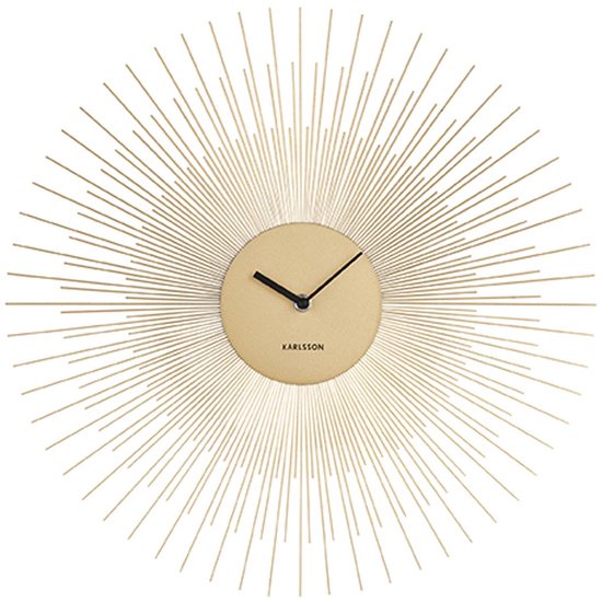 Karlsson Peony - Horloge murale - Acier - Ø45cm - Or