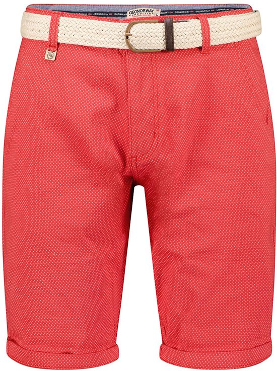 Geographical Norway Chino Bermuda Met Stretch Podex Red - XXL