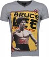 Grijs, Bruce Lee Hunter - T-shirt - Grijs