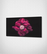 Pink Flower Canvas- 100 x 60 cm - Bloemen - Schilderij - Canvas - Slaapkamer - Wanddecoratie  - Slaapkamer - Foto op canvas