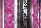 Papier peint Fleurs Motif Floral Orchidées | XXL - 312 cm x 219 cm | Polaire 130g / m2