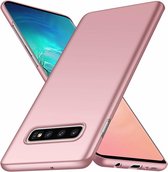 Ultra thin Samsung Galaxy S10 case + gratis glazen Screenprotector - roze