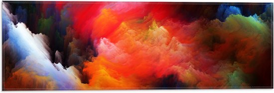 Vlag - Wolken van Verschillende Kleuren van de Regenboog - 60x20 cm Foto op Polyester Vlag