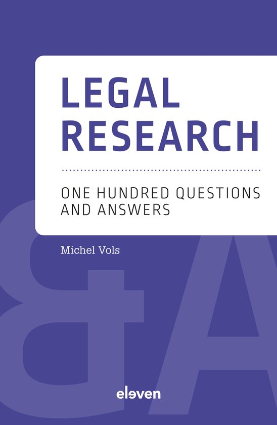 Q&A Reeks - Legal Research - cover