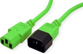Câble d'alimentation, IEC 320 C14 - C13, vert, 0,8 m