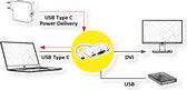 ROLINE Display Adapter USB Type C - DVI + USB 3.2 Gen 1 Type A + PD met grote korting