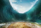 Fotobehang Beach Waves Sea | PANORAMIC - 250cm x 104cm | 130g/m2 Vlies