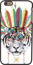 Ruige tijger met kleuren iPhone 6 plus hoesje