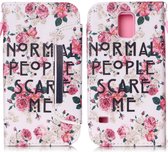 2 in 1 wallet hoesje Samsung Galaxy S5 Normal people scare me