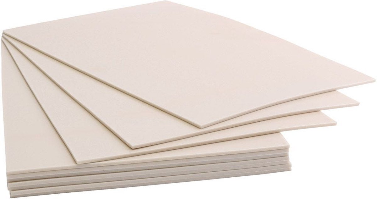 Zachte Linoplaat voor Drukwerk - DIY Linoplaat - 20x30 cm, Dikte 3 mm - Zachte Linoleum Vellen voor Kinderen - 10 Stuks