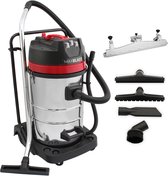 MAXBLAST Stofzuiger Industrieel - 80 L - Nat/Droog Zuiger - 1400 W - Verschillende mondstukken - wielbevestiging