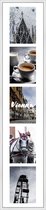 Collagelijst Wit met passepartout - 5x 13x18 foto's