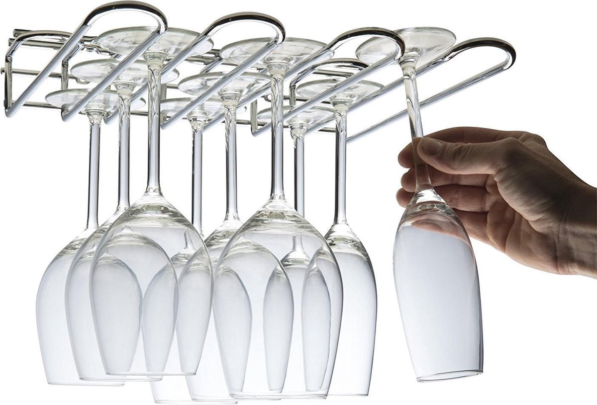 bol.com | CKB Wijnglas houder 3 - Wijnglas rekje - wijnglazenhouder