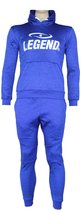 Joggingpak met Hoodie Kids/Volwassenen Blauw SlimFit Polyester  XXL