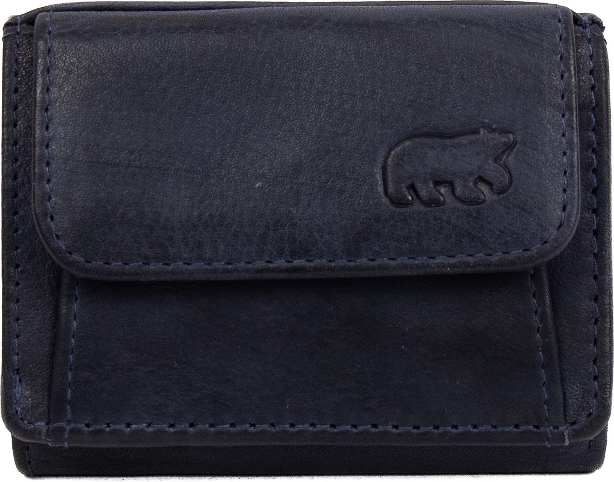 Bear Design Nana Leren Overslagportemonnee - Navy Blauw