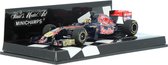 The 1:43 Diecast modelcar of the Scuderia Toro Rosso STR6 #19 of 2011. The driver is J. Alguersuari. The manufacturer of the scalemodel is Minichamps.
