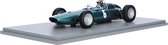 De 1:18 Diecast Modelauto van de BRM P57 #6 Winnaar van de GP van Monaco van 1963. De rijder was G. Hill. De fabrikant van het schaalmodel is Spark. Dit model is alleen online verkrijgbaar.