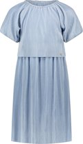 Meisjes jurk plissee - Milou - Kentucky blauw