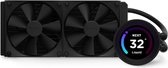 NZXT Kraken Elite 280 - Radiateur du système de refroidissement liquide taille 280mm - pour Intel LGA 1700, 1200, 115X, AMD AM5, AM4, sTRX4, TR4 - 2 ventilateurs F140P - Koper, Aluminium, plastique - RGB - noir