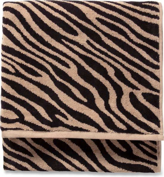 Blokker Serviette Zebra - Beige/ Zwart - 70x140 cm
