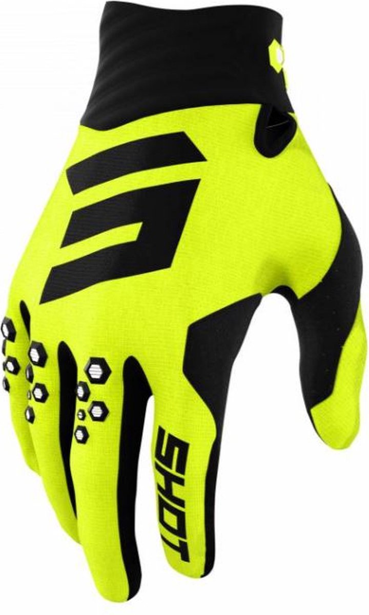 SHOT Gloves Contact Neon Yellow 13 - Maat 13 - Handschoen