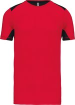 Chemise de sport bicolore pour homme ' Proact' Rouge/Noir - 4XL