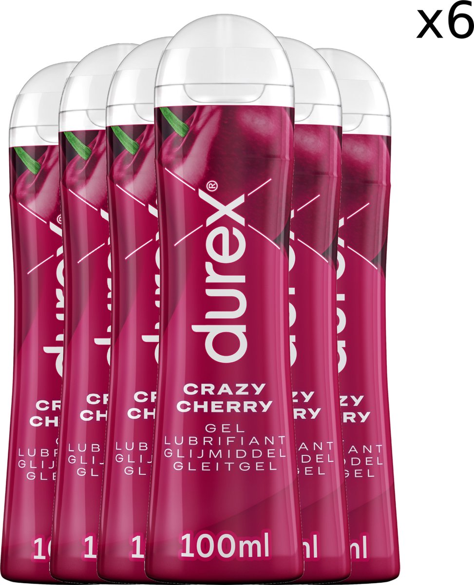 Goedkoopste Durex Glijmiddel Crazy Cherry - Kers - waterbasis - 100ML x6