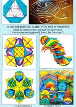 10 Geometrische Sjablonen met werkboek in bedrukte doos. Maak je eigen geometrische creaties zonder passer en liniaal.10 sjablonen met werkboek 3- 4 - 5 - 6 - 7 - 8 - 9 hoek, ruit, half rondje en lotus blad, in transparant acryl, 2 mm dik.