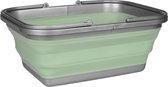 Abbey Camp Afwasteil Opvouwbaar - 16 Liter - Groen/Grijs
