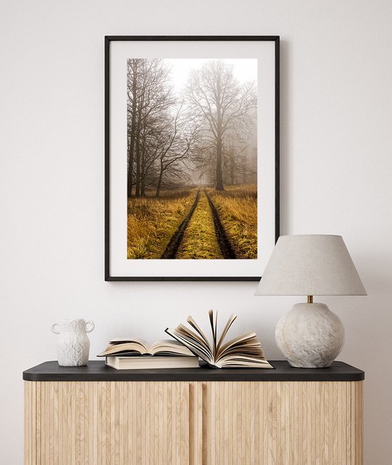 Poster in Lijst Foggy Path