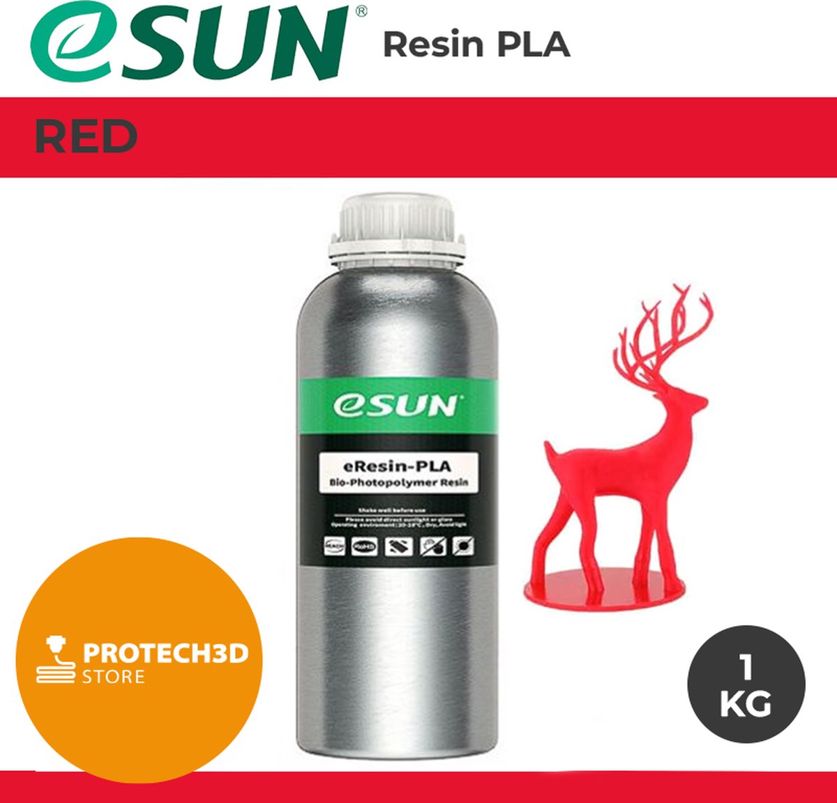 eSun - eResin Standard Resin, Red - 1kg