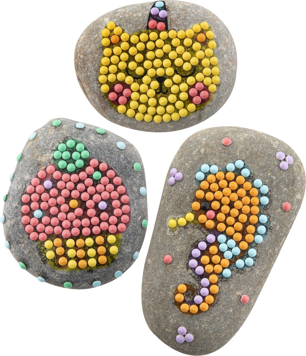 Grafix Diamond Painting & Rock Painting Set - Verrijk je Creativiteit met Betoverende Glinsterende Stenen - Voor jong en oud - Creatief speelgoed — afbeelding 11