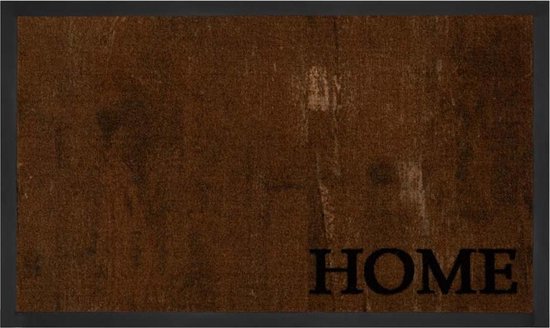 Deurmat Deluxe Home - bruin - wasbaar 30°C 45x75 cm