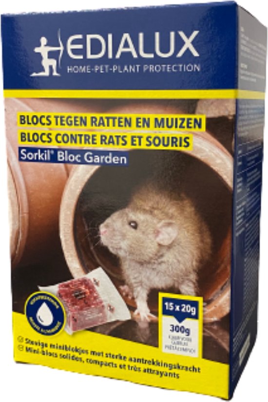 Poison Souris & Rats en Grains, Edialux Sorkil-G Garden - 150 g (6