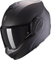 Scorpion EXO-TECH EVO Matt Black - Systeemhelmen - Scooter helm - Motorhelm - Zwart - ECE 22.06 goedgekeurd