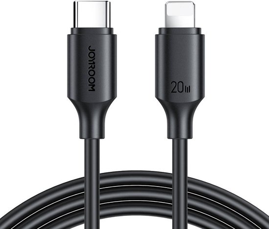 Joyroom USB-C Naar Lightning Kabel - 0.25M Zwart 20W 480Mb / s