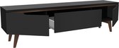 Emob- TV Meubel Tv-meubel Infas met 2 deuren & 1 lade - 180cm - Zwart