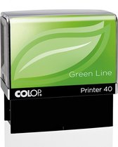 Imprimante Stamp Colop Green Line 40 + coupon pour votre propre logo et / ou texte | max.6 lignes pour | format d'impression 58 x 22 mm