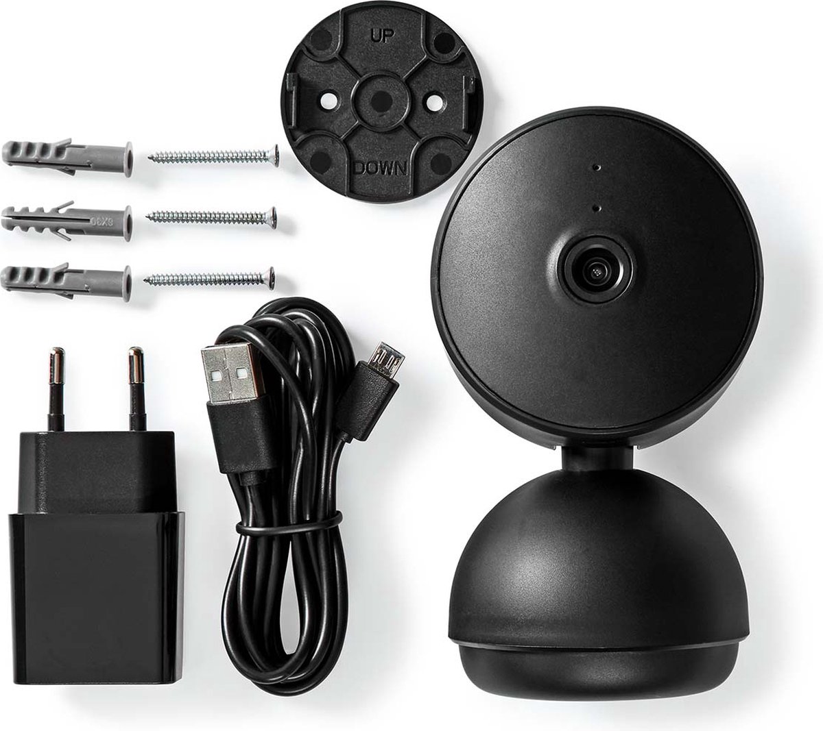 Nedis SmartLife Beveiligingscamera Full HD Pan & Tilt Zwart - afbeelding 2