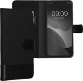kwmobile telefoonhoesje geschikt voor Xiaomi Redmi Note 12 (4G) - Hoesje met pasjeshouder in antraciet / zwart - Case met portemonnee