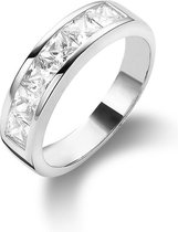 Twice As Nice ring in zilver, vierkante zirkonia van 4 mm Wit 60