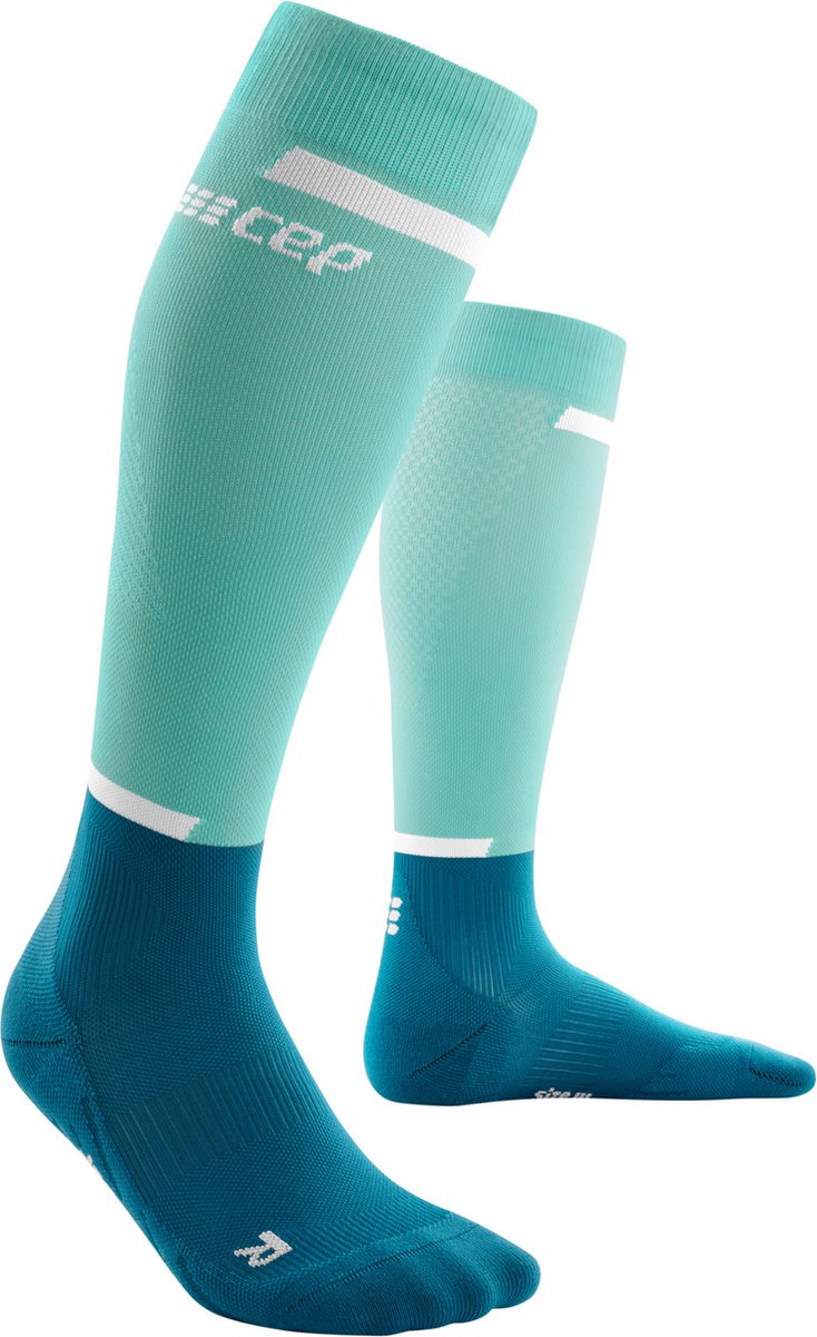 CEP - Compressiekousen The Run - Ocean/Petrol - Geslacht: Man, Kuitomtrek (centimeter): 45 - 50 cm